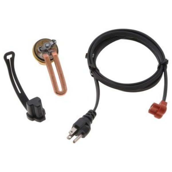 Zerostart Engine Heater - 1000W 120V, 1-1/2in. Plug, Brass Adapter Ford, International 3100043